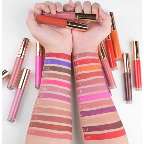 Bulk Matte Liquid Lipsticks Waterproof Long Lasting Vegan Crulty Free Lipstick Custom Private Label Cosmetics Lipgloss Vendors