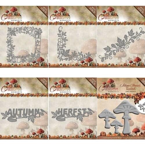 Mmao Crafts Metal Steel Cutting Dies New Autumn leaves frame letters Scrapbooking Paper/photo Cards Embossing Dies