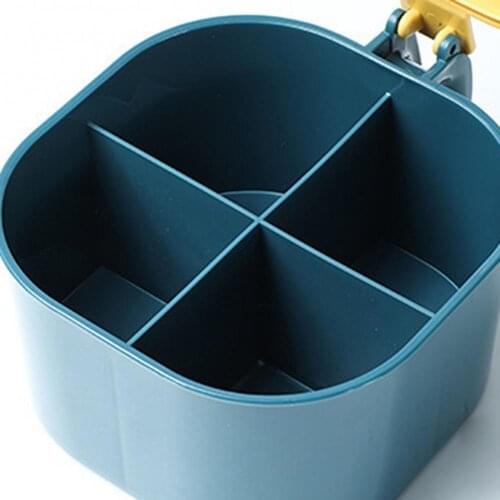 Multi-part Salt Tank Seasoning Box Dispenser with 4 Spoons Kitchen Condiment Jar