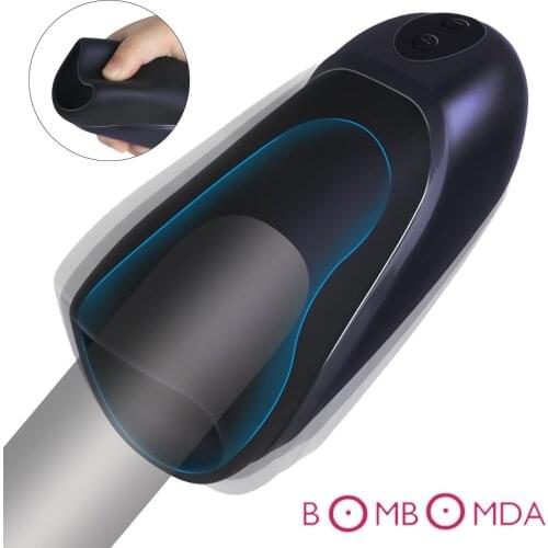 Male Automatic Masturbator Cup Glans VibratorPenis Massage 14 Modes Sex Machine USB Charge Delay Training Adults Sex Toy for Men