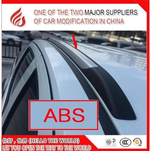 Hot sale 2 Pcs ABS silver color sticker install car side rail roof rack for Hilux Revo 2015 2016 2017 2018