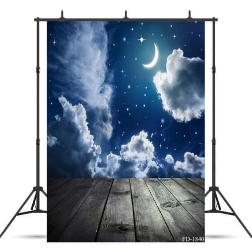 Cloud Photography Background Wooden Floor Backdrops for Photo Booth Children Baby Vinyl Cloth Photo Backdrop Photocall
