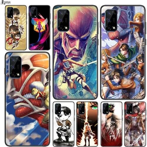 Attack on Titan Anime for OPPO Realme V15 X5 X3 X50 X7 X2 C17 C11 C3 C2 7 7i 6 6S 6i 5 Narzo 20 Pro Black Phone Case