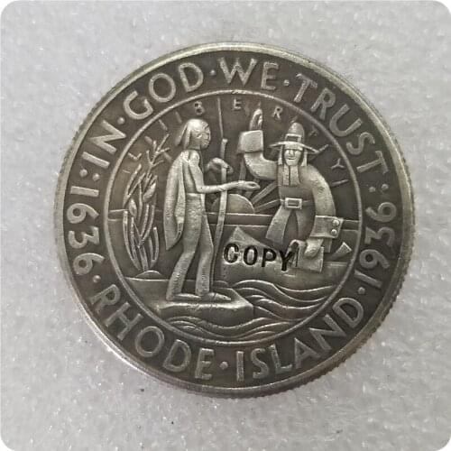 1936 Rhode Island Commemorative Silver Half Dollar COPY commemorative coins-replica coins medal coins collectibles