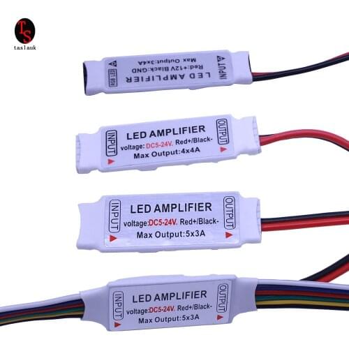 10pcs/lot DC 5-24V Mini RGBW LED Amplifier 4A X 4 Channel Ultra Slim Mini Portable Repeater for SMD 5050 RGBW LED Strip Light