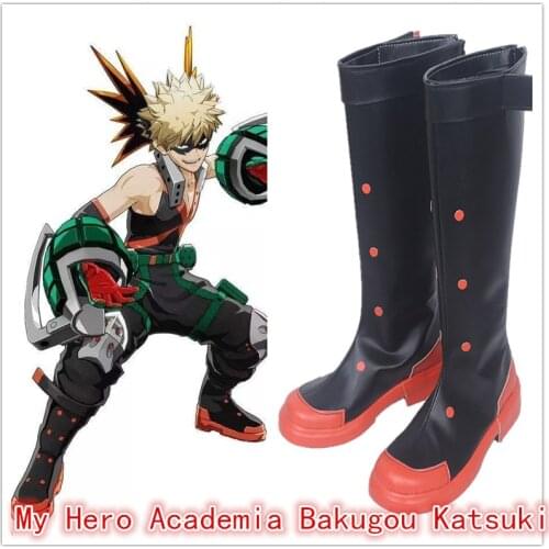 Hot Sale Anime Boku no Hero Academia Bakugou Katsuki Boots Cosplay My Hero Academia Shoes Custom Made Cosplay Accessory