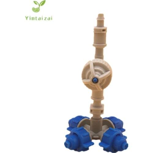 50pcs Fogger and Cross Misting Sprinkler With 1/4inch Antidrip Cooling Hanging Sprinkler For Greenhouse Irrigation