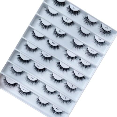 16Pair Mink Eyelashes Makeup 3D Mink Lashes Thick Cross Volume Fluffy Cruelty free Eye Lashes Dramatic False Eyelashes Eyelash