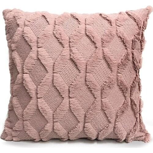 Soft Cotton Pillowcase Diamond Throw Pillow Cushion Cover Case For Home Sofa Living Room Decor 45*45cm