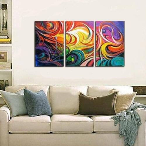 Modern abstract Oil Painting On Canvas fourtune treehandpainted abstract fire Free shipping