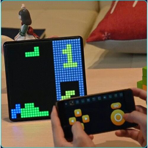 Smart Alarm Clock Cool Flashing Pixel Game DIY Multifunctional Photo Frame Decoration Christmas Creative Gift For Best Friend