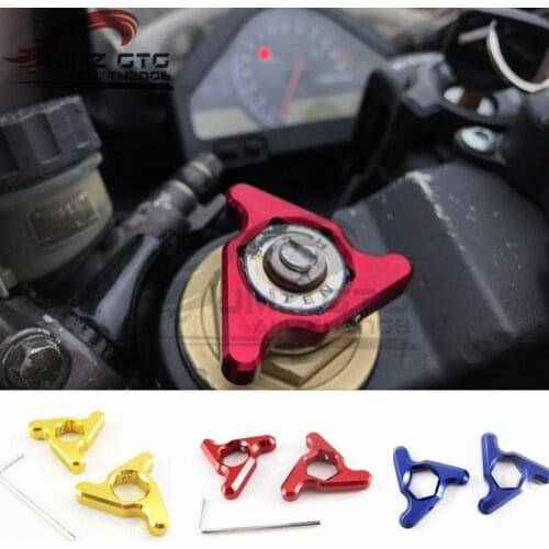 Universal 14mm 17mm 19mm 22mm CNC Motorcycle Fork Preload Adjusters Aluminum Red Gold Blue