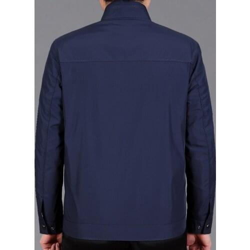 Spring autumn new men casual loose overcoat thin male jacket business work mens outerwear stand collar WLF101