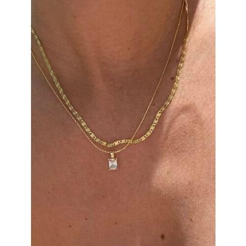 Timeless Wonder Titanium Shiny Zirconia Chains Necklace Women Fashion Jewelry Gothic Boho Top Ins Party Fancy Gift Not Fade 3634