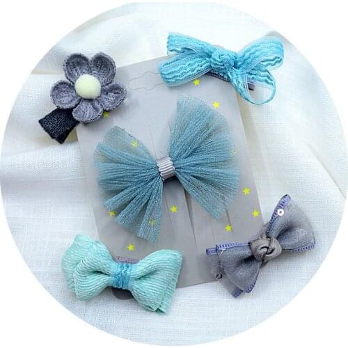 5PCS/set Baby Girls Bow Hairpins Hair Clip for girls Barrettes Flower Headdress Children Princess Headwear;baby girl accessories