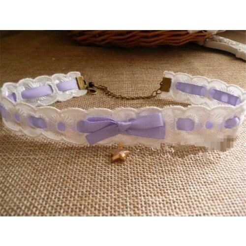 Sweet Lolita Girl Lace Pendant Choker Harajuku Cute Lolita Chain Cosplay Women Necklace D241