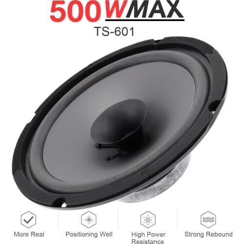 1pcs 12V 6 Inch 500W Car HiFi Coaxial Speaker Vehicle Door Auto Audio Music Stereo Full Range Frequency Speakers