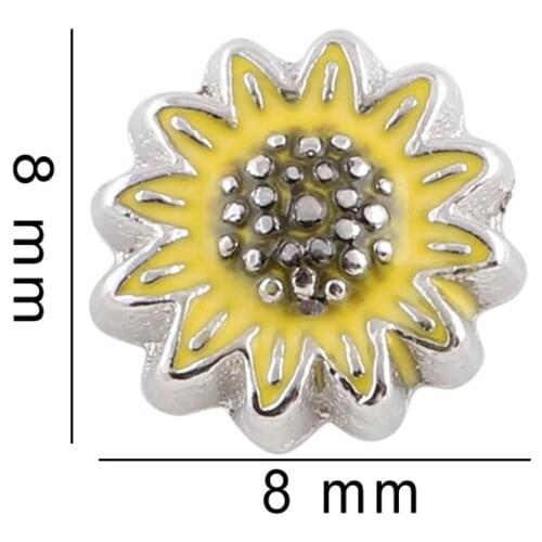 20Pcs/lot Sun Flower Floating Charms Hand-made DIY for Glass Lockets