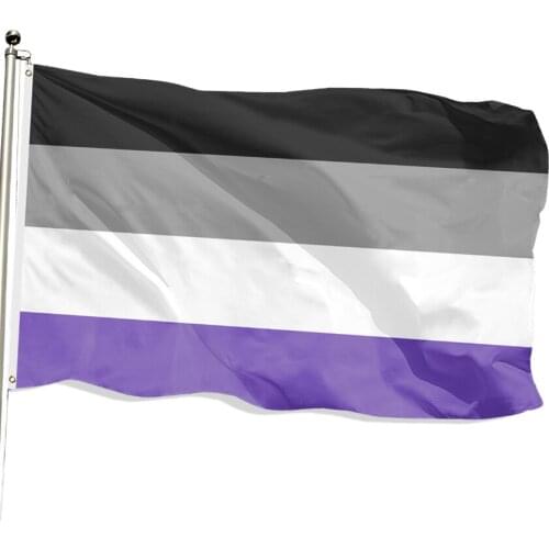Pride Flag 3x5 FT Asexual Pride Asexual Peace LGBT Printed Banner with Grommets Asexual flag
