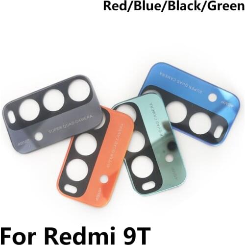 50Pcs/Lot，For Xiaomi Redmi 9T Camera Glass Lens Back Rear Camera Glass Lens With Adhesive Sticker Replacement Repair Spare Parts