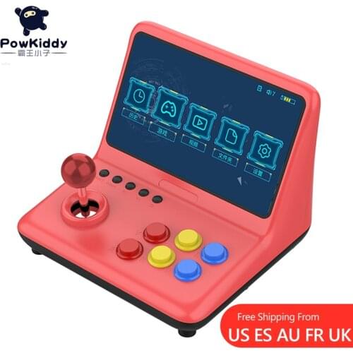 POWKIDDY A12 Retro Arcade Joystick Game Player 9 inch 32GB Quad-core CPU Simulator Video Game Console Built-in 2000 Games
