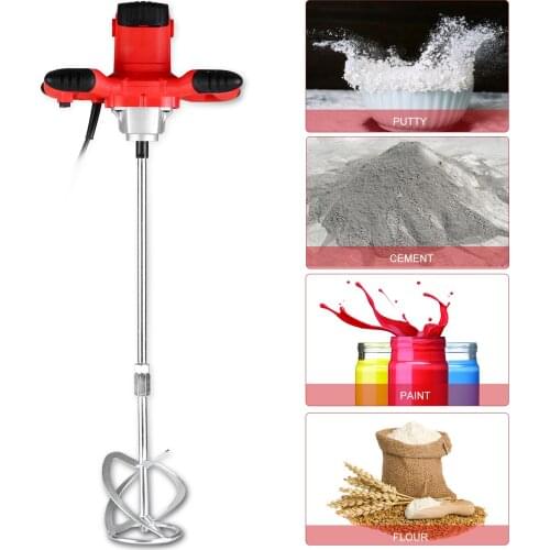 2100W Electric Cement Mixer Stirrer 6-Speed Handheld Concrete Mixer for Mortars Paint Mud Grout 800rpm EU Plug