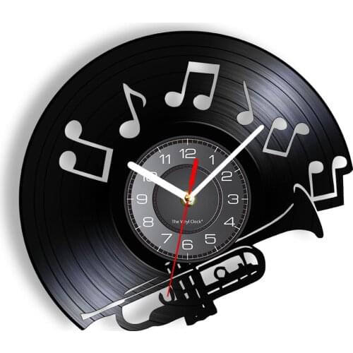 Saxphone Decorative Wall Clock Musical Insturment Note Jazz Vintage Design Illuminated Wall Watch Unique Music Retro Gift Decor