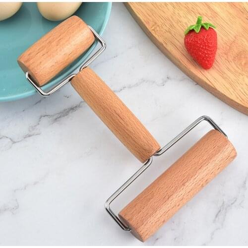 Double-ended Wooden Flour Sticks Natural Wood Kitchen Rolling Pin Portable Bread Cake Baking Tools