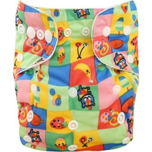 F-B Cute Baby Diapers Reusable Nappies Cloth Diaper Washable Infants Children Baby Cotton Training Pants Panties Nappy Changing