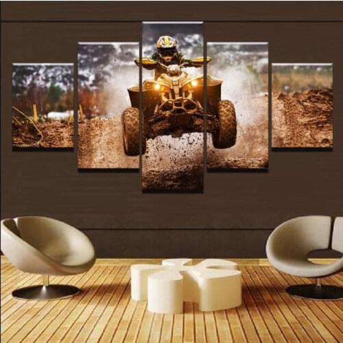 5 Panel 3D Watercolor Deer Diamond Painting Flower Animal Wall Pictures Diamond Embroidery Mosaic Childrens Like Gift Painting