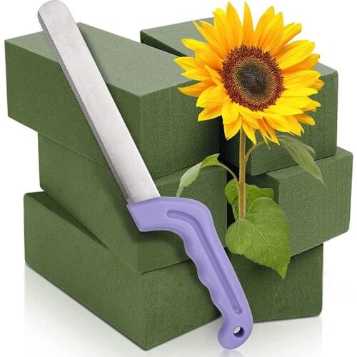 7 PCS Floral Foam Set, Floral Foam Blocks with Florist Knife, Styrofoam for Flower Arrangement Supplies, Florist Foam-ABUX