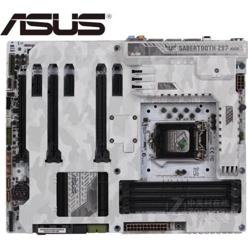 Asus SABERTOOTH Z97 MARK S Desktop Motherboard Socket LGA 1150 i7 i5 i3 DDR3 SATA3 USB3.0 USED mainboard