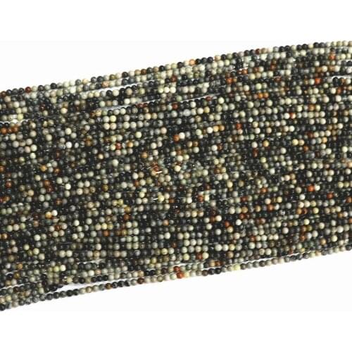 Natural Picasso Stone 2mm 3mm Round Beads New Diy Jewelry Loose Beads Accessories Findings Spacers 15inch B387