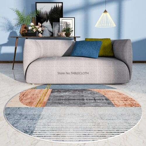 Nordic Ins Simple Circular Carpet Bedroom Bedside Living Room Computer Swivel Chair Coffee Table Hanging Basket Carpet Floor Mat