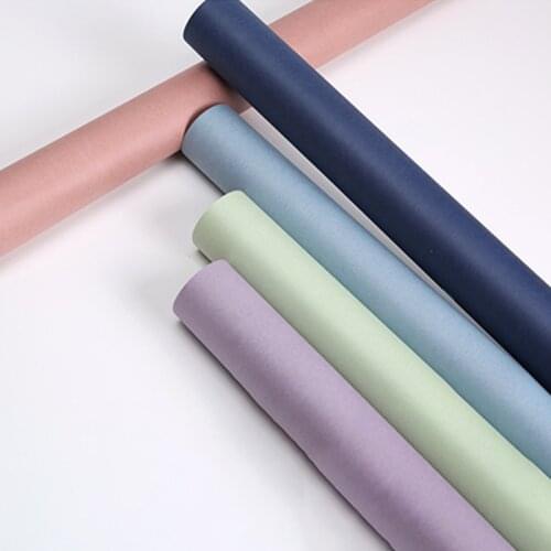 2021 New 58cmx8yards Roll Korean Style Solid Color Flower Wrapping Paper Gift Kraft Paper Bouquet Packaging Office Supplies