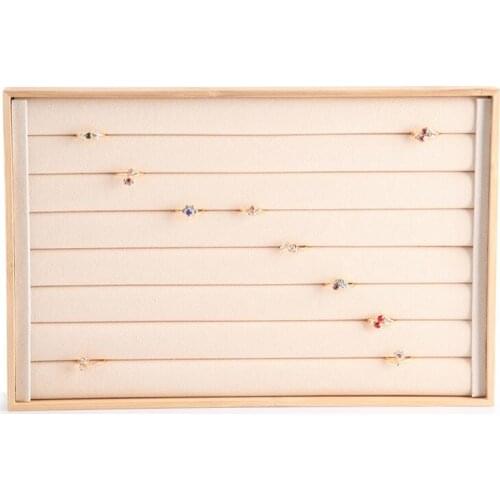 Bamboo Wood Jewelry Display Tray Hand Jewelry Display Bracket Ring Display Storage Tray Earrings Placement Tray