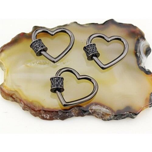 20*20mm10pcs/lot Heart shape cz clasp charm,fashion cubic zircon micro pave charm,handmade necklace/bracelet jewelry accessories