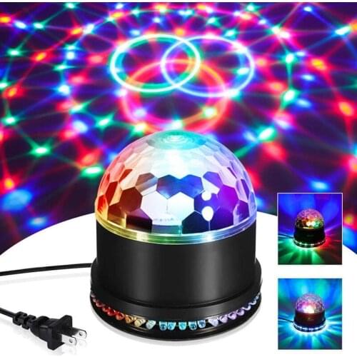 54LED disco ball lamp 6 colors RGBWYP Sound activation christmas decorations for home party lights strobo music DJ stage light
