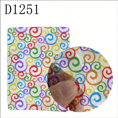 10pcs PVC 9.5*12.5cm printed Transparent Shaker Pocket Patterned Sealed Plastic pouch to DIY shaker bow D1251