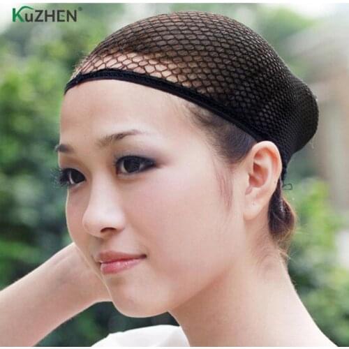 1Pcs Hairnets Black Brown Mesh Net Wig Cap Two Open End Wig Caps for Long and Short Hair Weaving Wig Caps