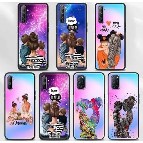 Super Mom Baby Girl Boy Cellphone For Realme GT Neo 8 7 6 Q2 Pro 7i Q2i C25 C21 C20 C15 C11 C3 V15 V13 X50 5G Shell Fundas Case