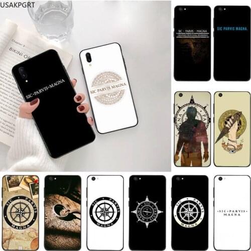 Uncharted - SIC PARVIS MAGNA Silicone Black Phone Case For Vivo Y91c Y17 Y51 Y67 Y55 Y7s Y81S Y19 V17 vivos5