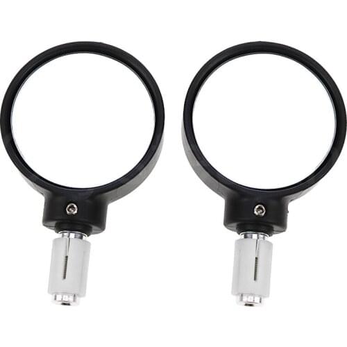 Universal 3" Round Bar End Mirrors Motorcycle 7/8" 22mm Handlebar Rear View Side Mirror For Harley Honda Yamaha SUZUKI Bobber