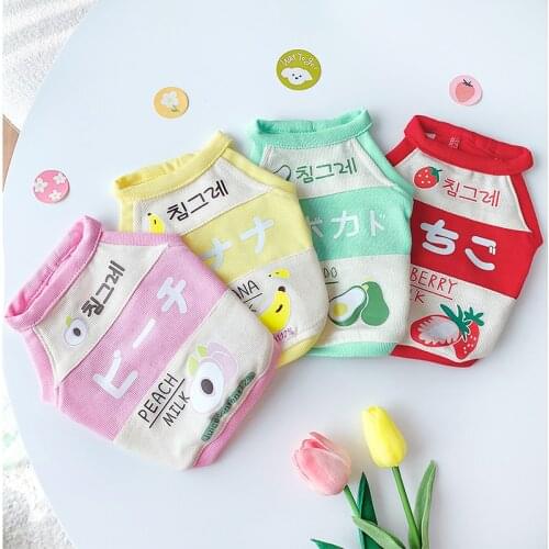 Fruit Dog Vest Shirt Summer Puppy Pet Clothes For Dogs Sling Clothing Cute Cat Dog Clothes Vest For Dogs Pets Clothing Yorkshire