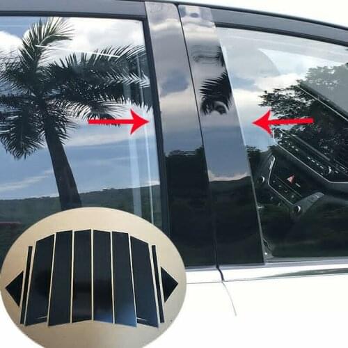 10pcs For Mazda CX-5 CX5 2017-2020 Black PC Door B,C Pillar Mirror Plate Molding decoration Trim Car Accessories