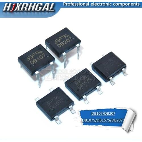20pcs DB107S DB107 DB207S DB207 DB157S 2A 1000V Bridge Rectifiers 1A 1000V new original hjxrhgal