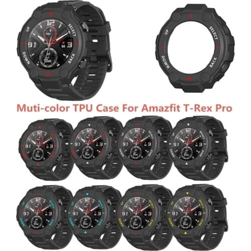 24BB 1 PC Smart Watch Protective Cover Anti-Scratch Shockproof Bumper Cover Case Compatible for -Amazfit T-Rex/ Pro