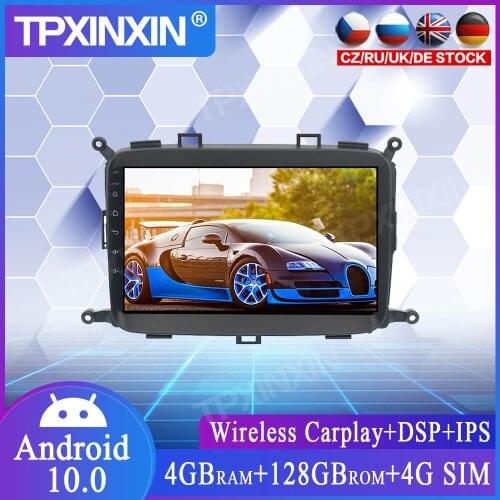 4GB+128GB Android 10.0 For KIA Carens 2013-2018 Car Multimedia Player GPS Navigation Head Unit Radio Audio Stereo Tape Recorder