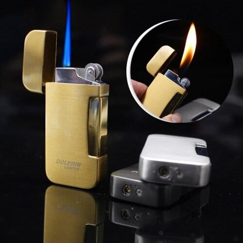 Free Fire Straight Jet Torch Lighter Metal Portable Turbo Flint Gas Unusual Lighter Butane Cigar Cigarette Smoke Pipe Lighters