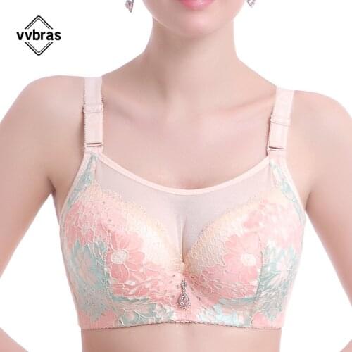 Vvbras Floral Lace Brassieres for Girls Sexy Bras Unlined Molded Bra for Women Big Size Lingerie Bralette Underwear Sexy Bras BH